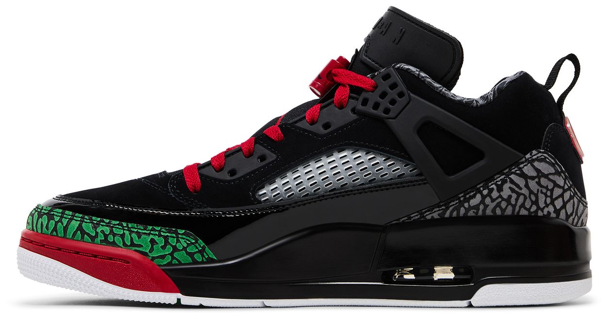 Jordan Spizike Low Black Classic Green White Varsity Red-2