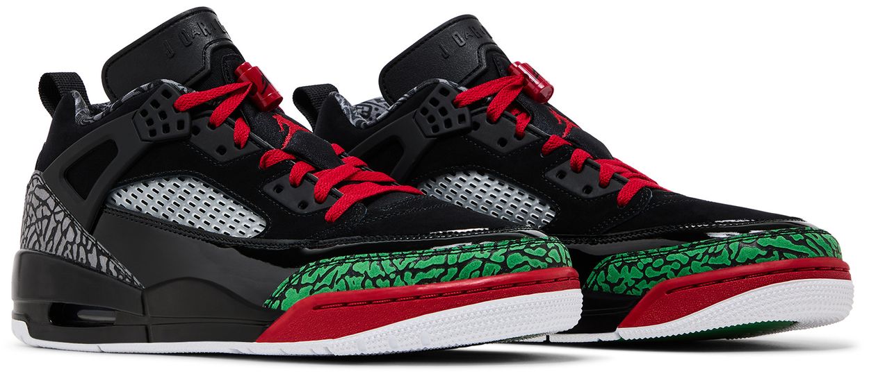 Jordan Spizike Low Black Classic Green White Varsity Red-Pair