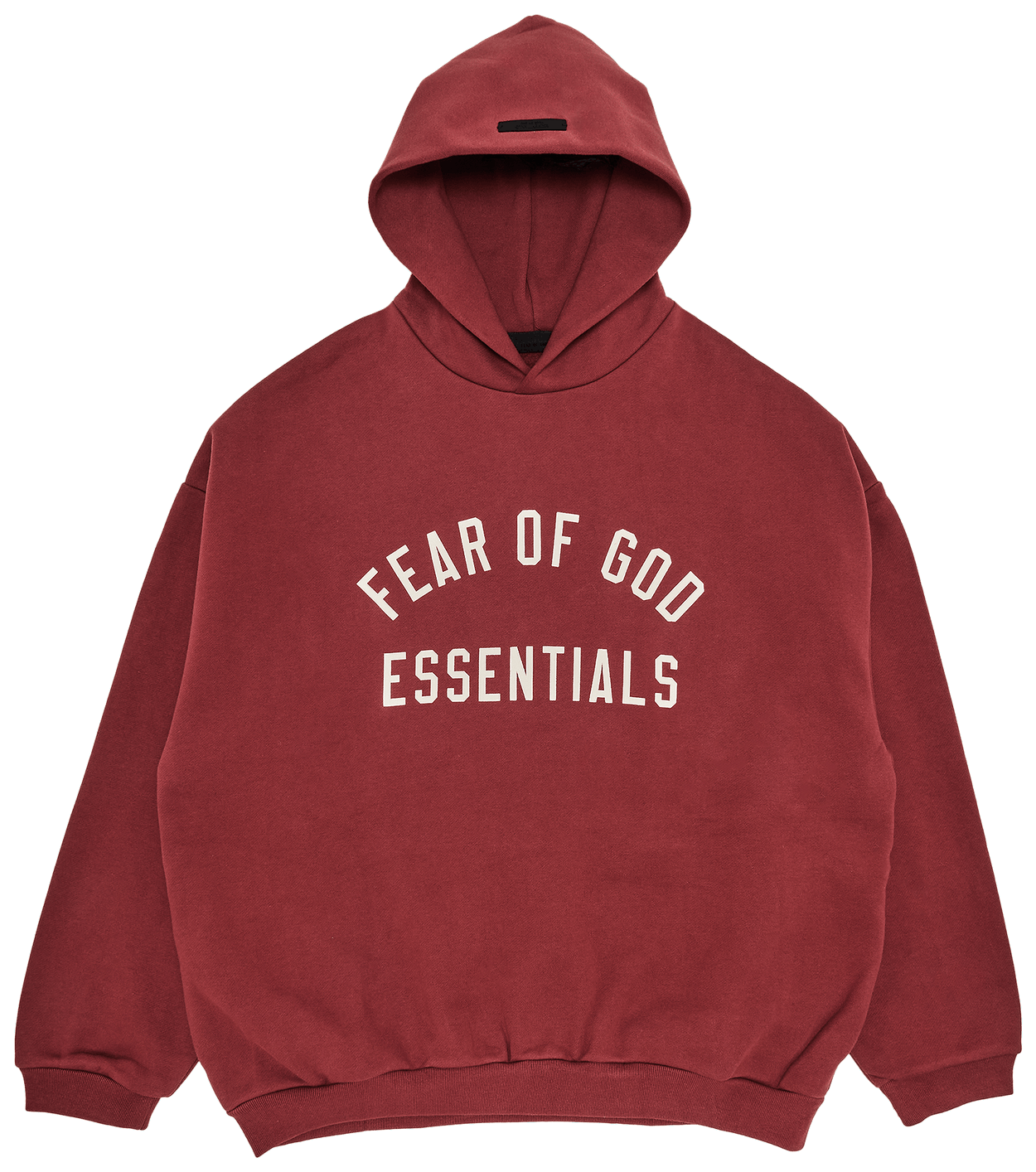 Fear of God Essentials Fleece Hoodie Crimson -1