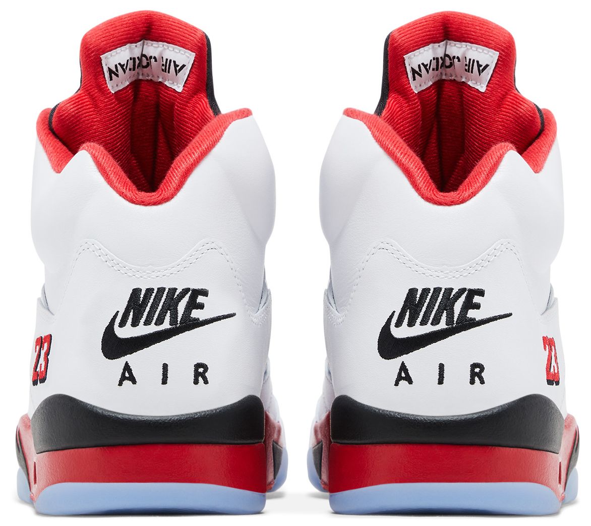 Jordan 5 Retro Fire Red Black Tongue (2025)-Back