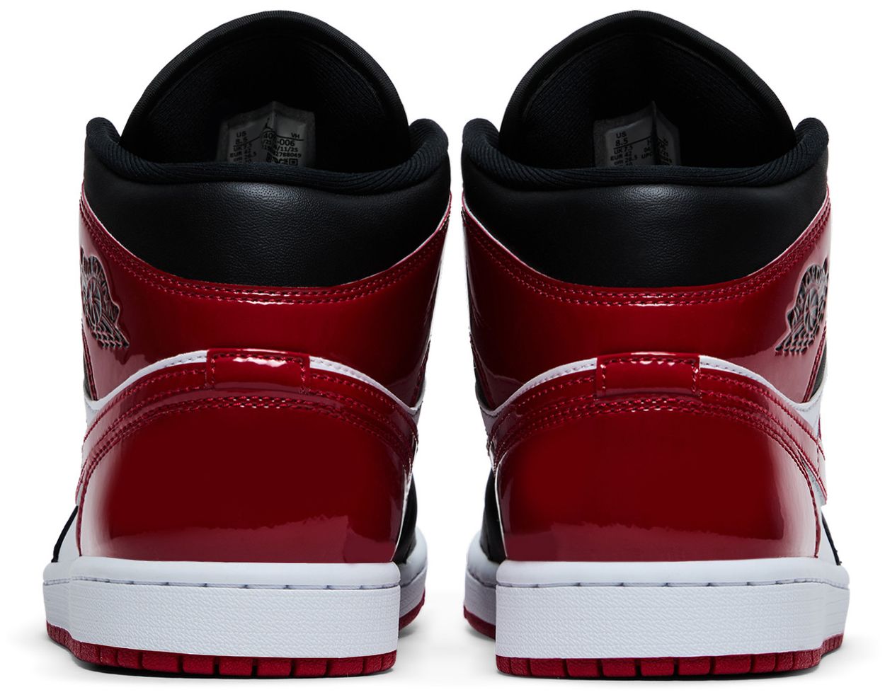 Jordan 1 Mid SE Patent Bred Toe-Back