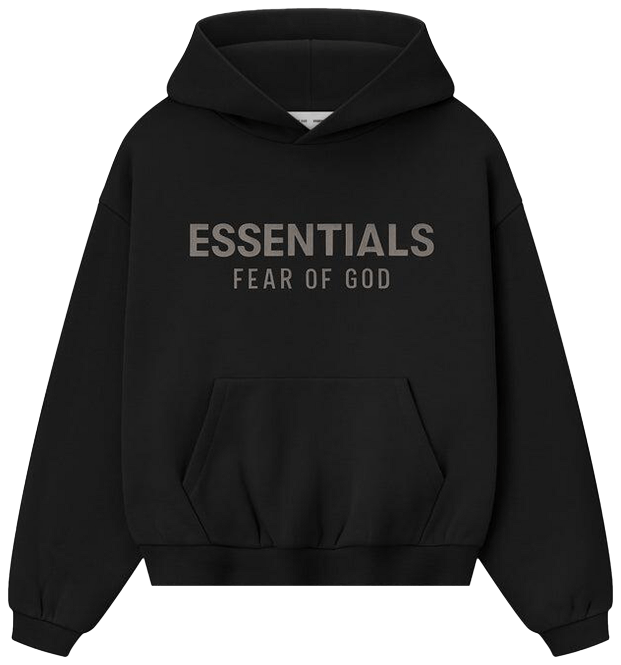 Fear of God Essentials Kids Fleece Hoodie Jet Black -1