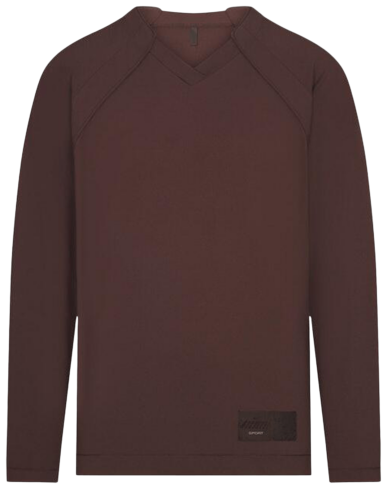 Nike x SKIMS Women's Airy V-Neck Oversized Long Sleeve Top Dark Sepia -1