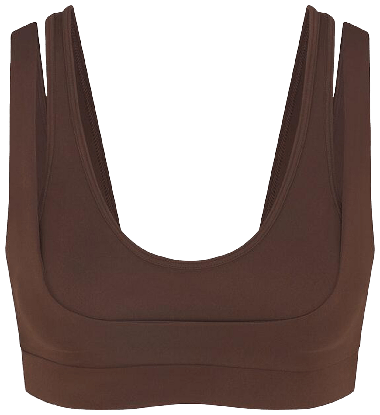 Nike x SKIMS Women's Matte Double Strap Scoop Bra Dark Sepia