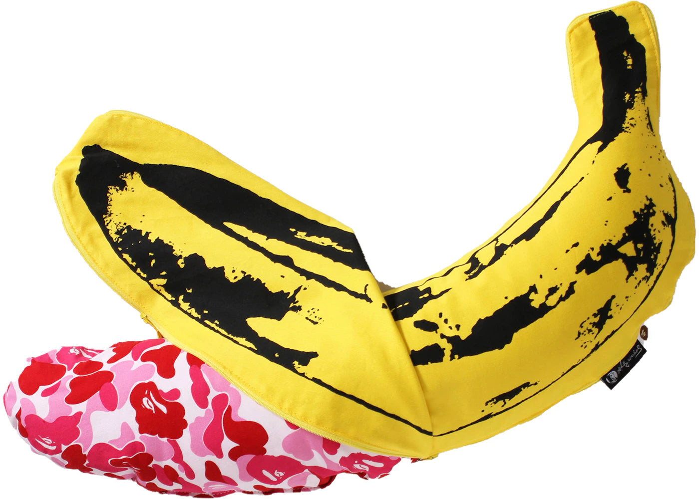 BAPE ABC Camo Andy Warhol Banana Cushion (Small) Pink -1