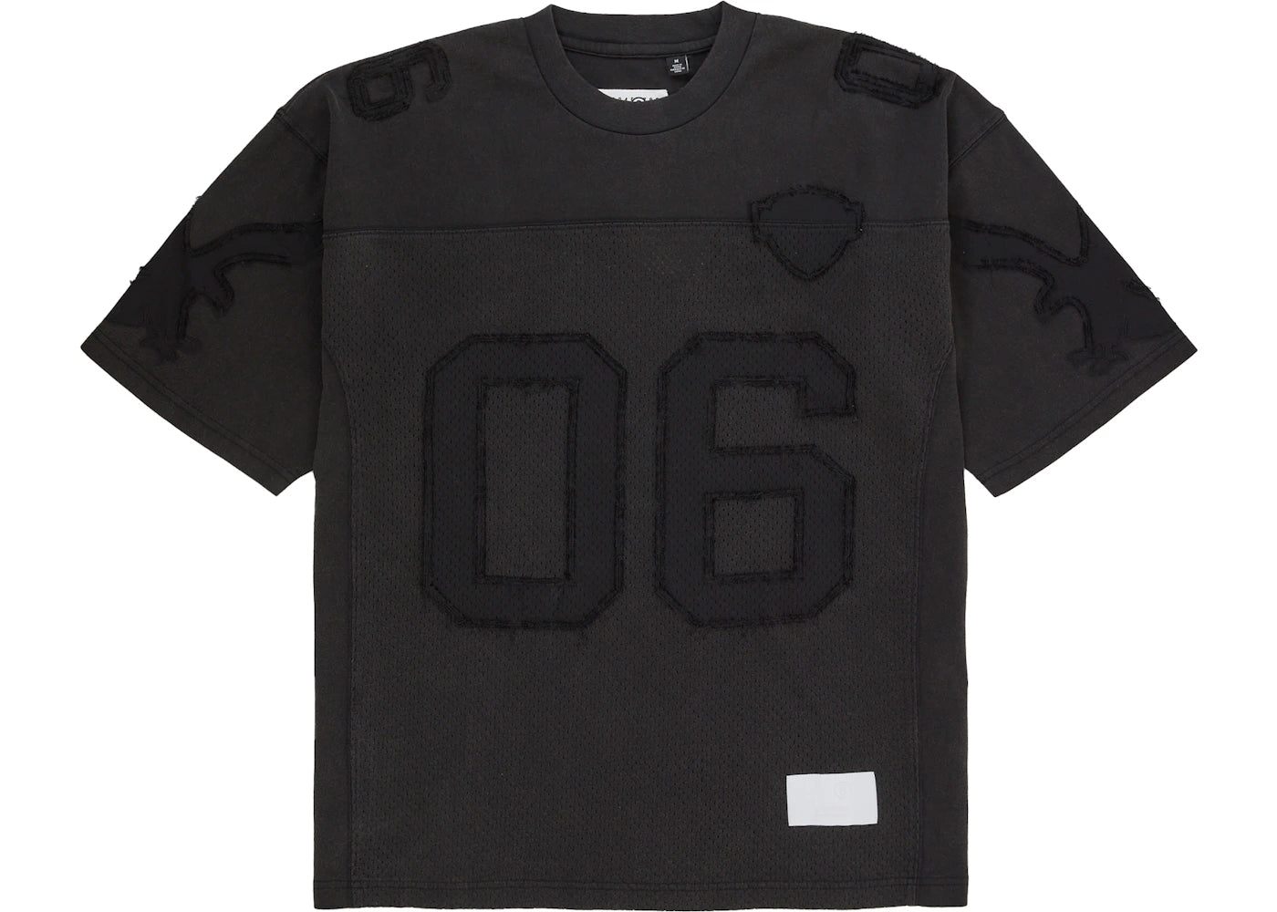 Supreme MM6 Maison Margiela Cotton Football Jersey Black -1