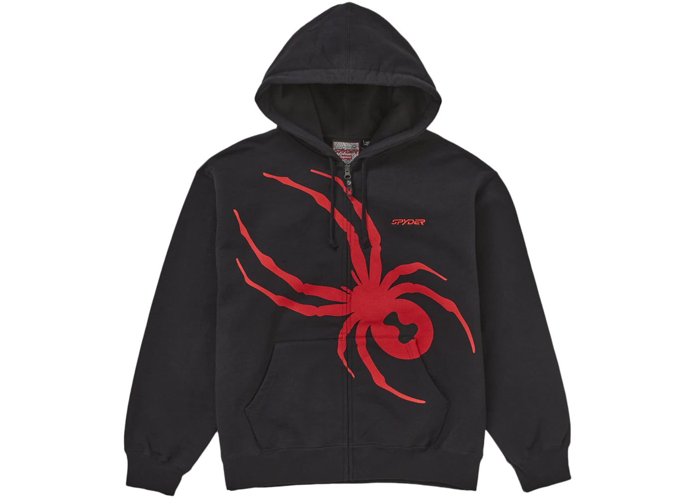 Supreme Spyder Zip Up Hooded Sweatshirt Black -1