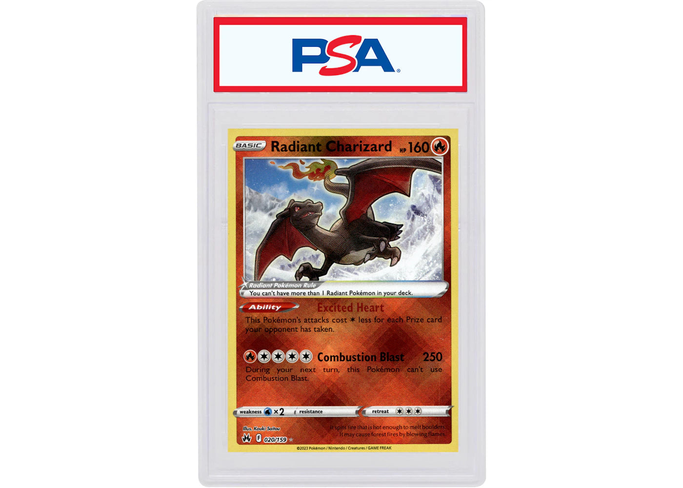 Radiant Charizard 2023 Pokémon Sword & Shield Crown Zenith #020/159 (PSA or BGS Graded) -1