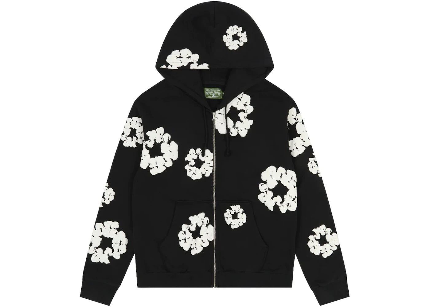 Denim Tears Cotton Wreath Zip Hoodie Black -1