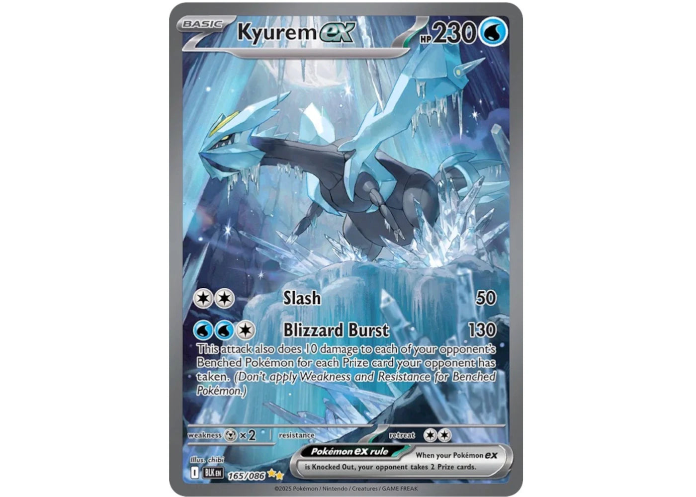 Kyurem ex 2025 Pokémon Scarlet & Violet Black Bolt Hyper Rare 165/086 Ungraded -1