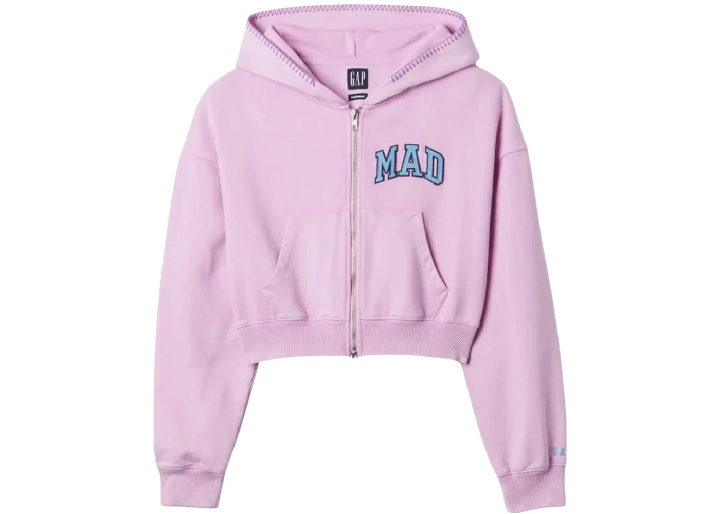 Gap x MadHappy Women's Full Zip Cropped Mad Hoodie Lavender -1
