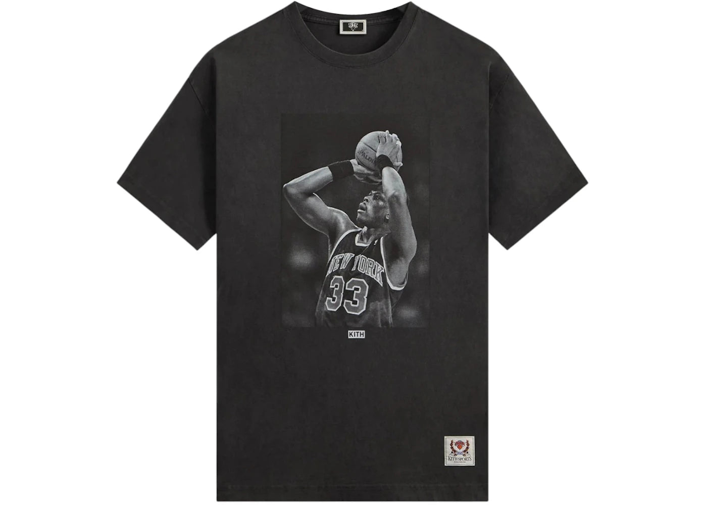 Kith x New York Knicks Patrick Ewing Vintage Tee Black -1