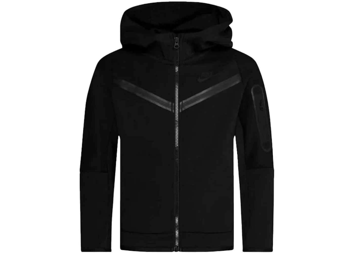 Nike Sportswear Kids' Tech Fleece Windrunner Full-Zip Hoodie Black/Black -1