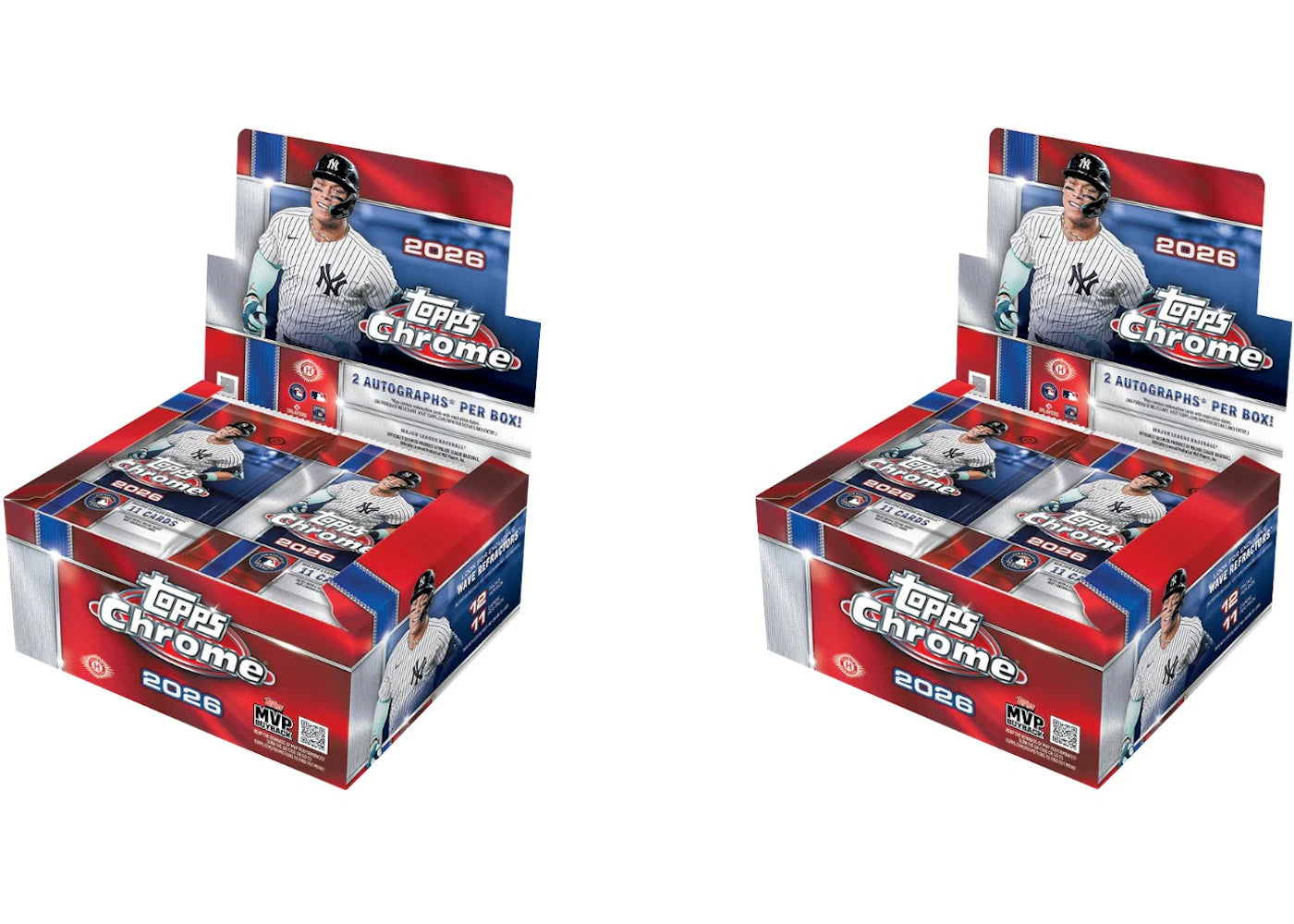 2026 Topps Chrome Baseball Jumbo Box 2x Lot -1