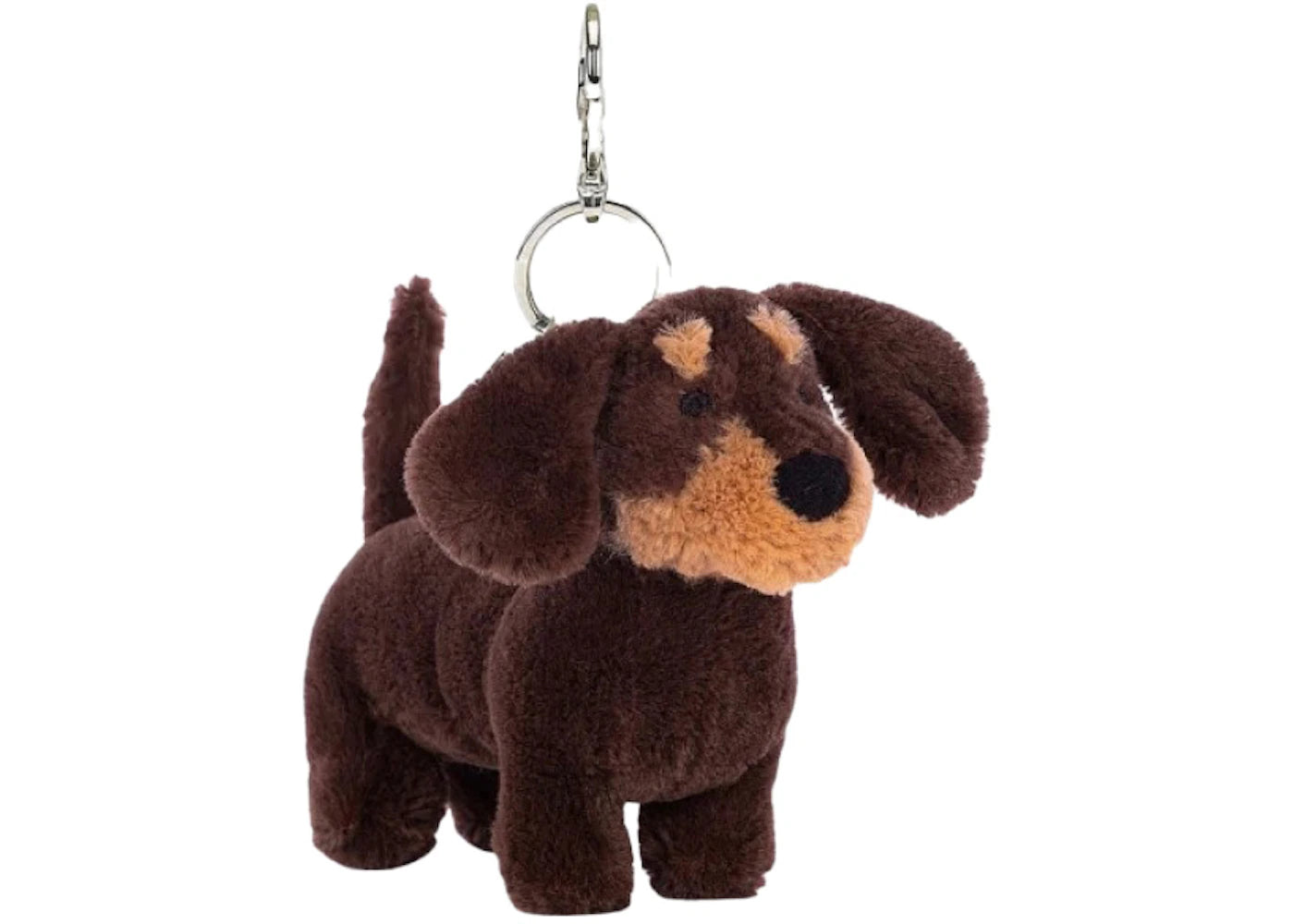 Jellycat Otto Sausage Dog Bag Charm Brown -1