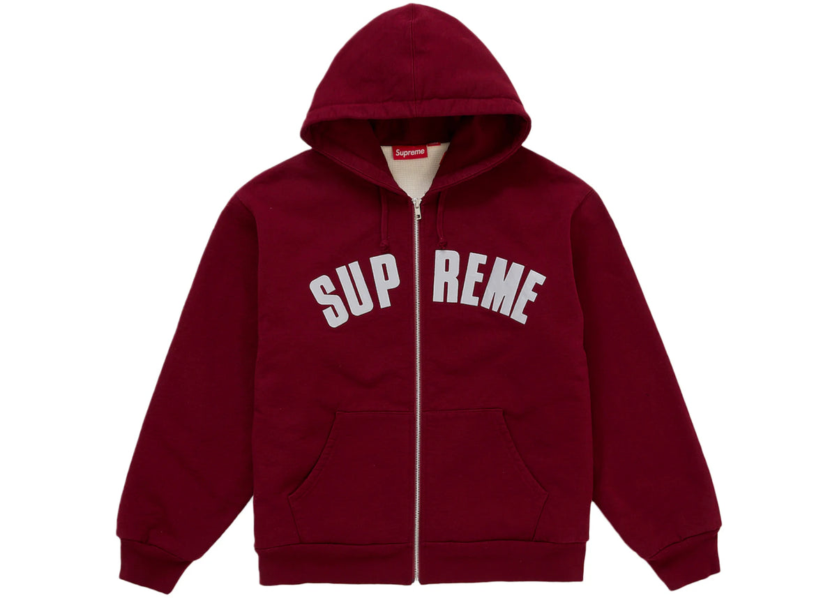 Supreme Arc Thermal Lined Zip Up Hooded Sweatshirt (FW26) Cardinal -1