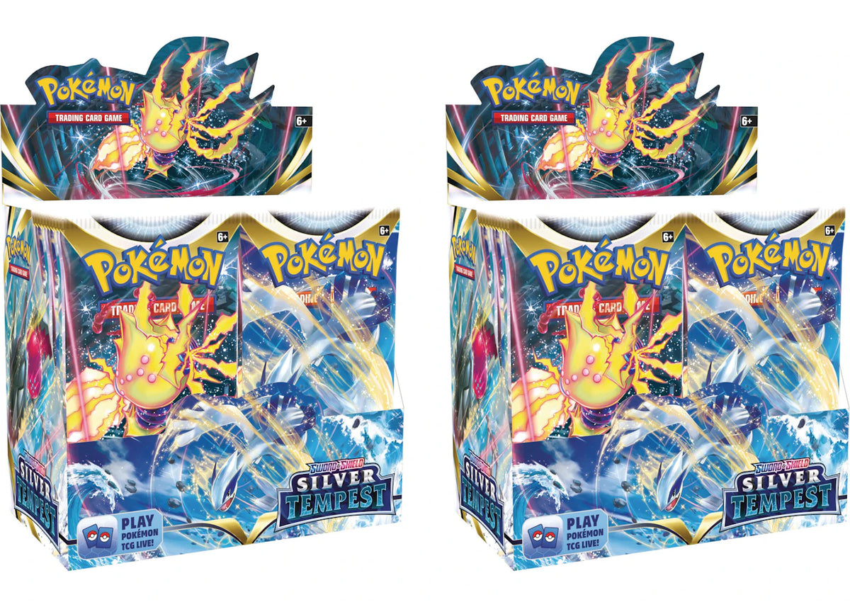 Pokémon TCG Sword & Shield Silver Tempest Booster Box 2x Lot -1