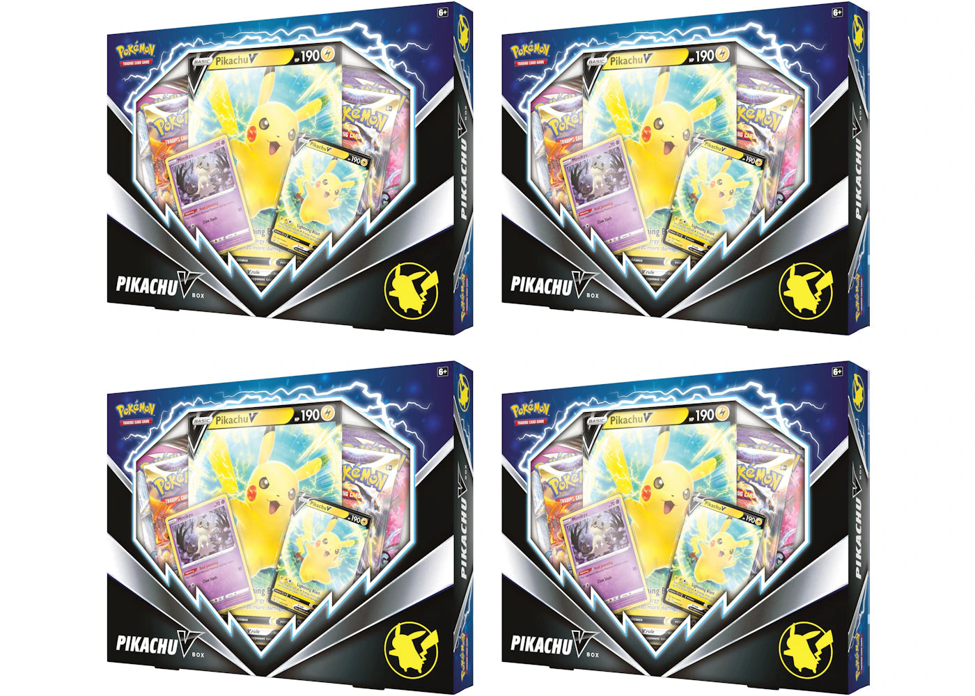 Pokémon TCG Pikachu V Box 4x Lot -1