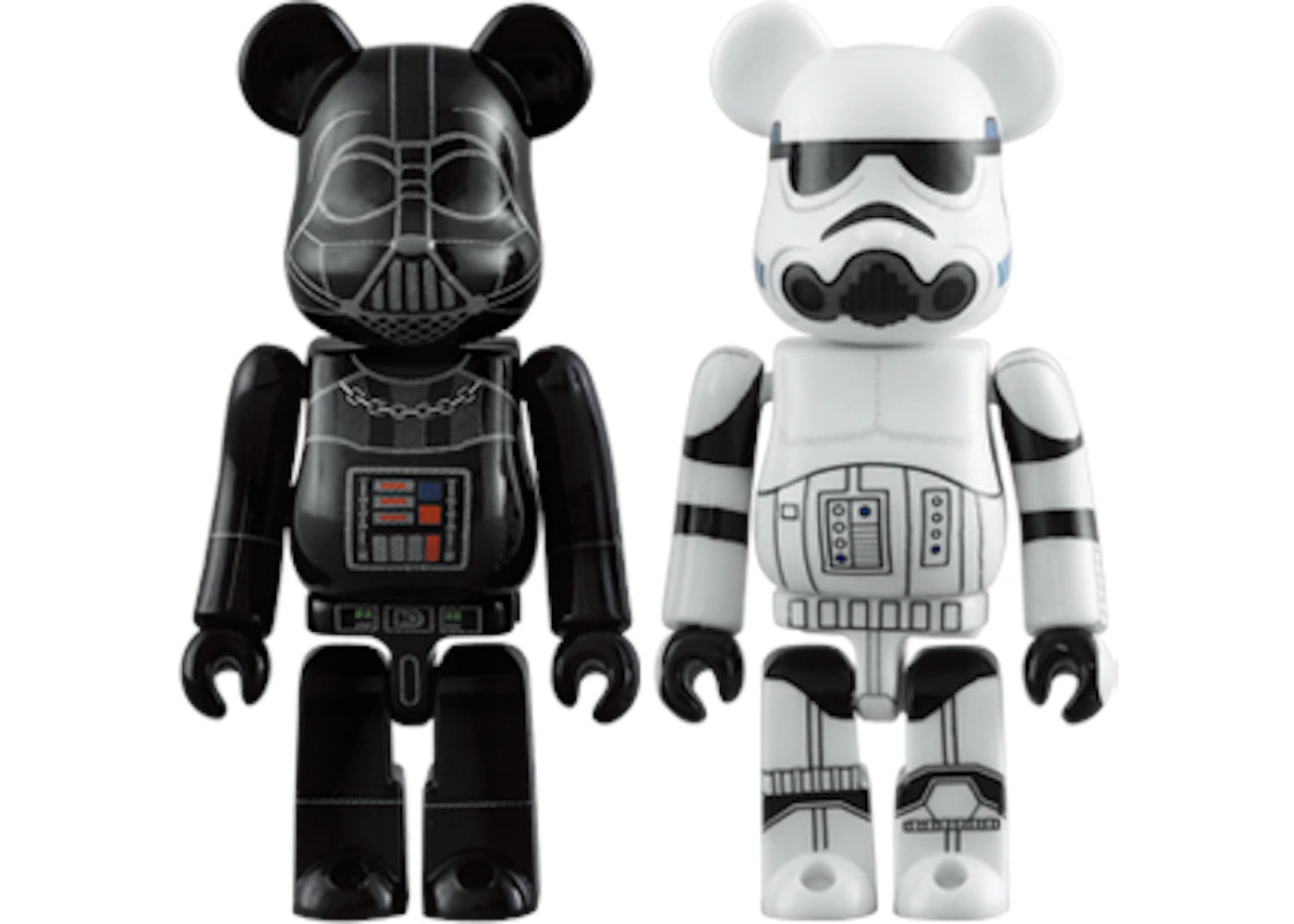 Bearbrick Darth Vader & Stormtrooper 2 Pack 100% Black -1