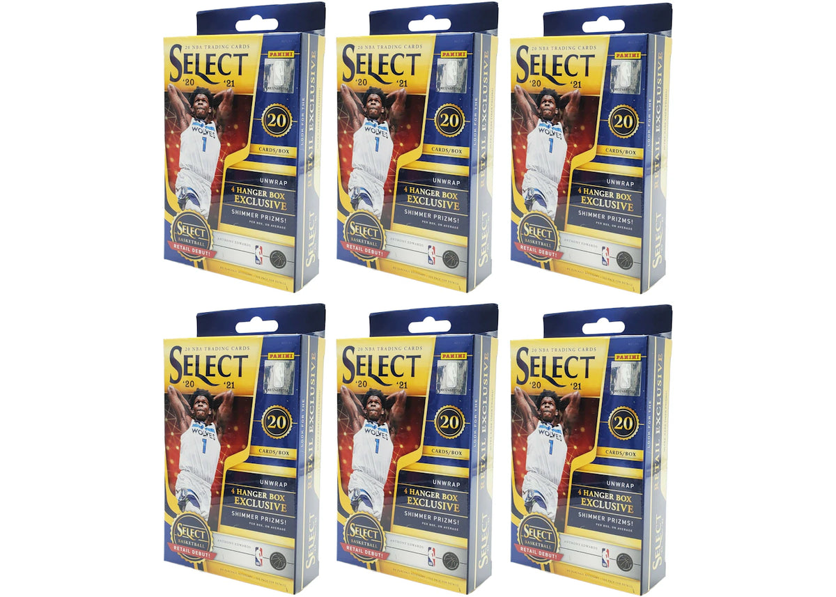 2020-21 Panini Select Basketball Hanger Box (Shimmer Prizms) 6x Lot -1