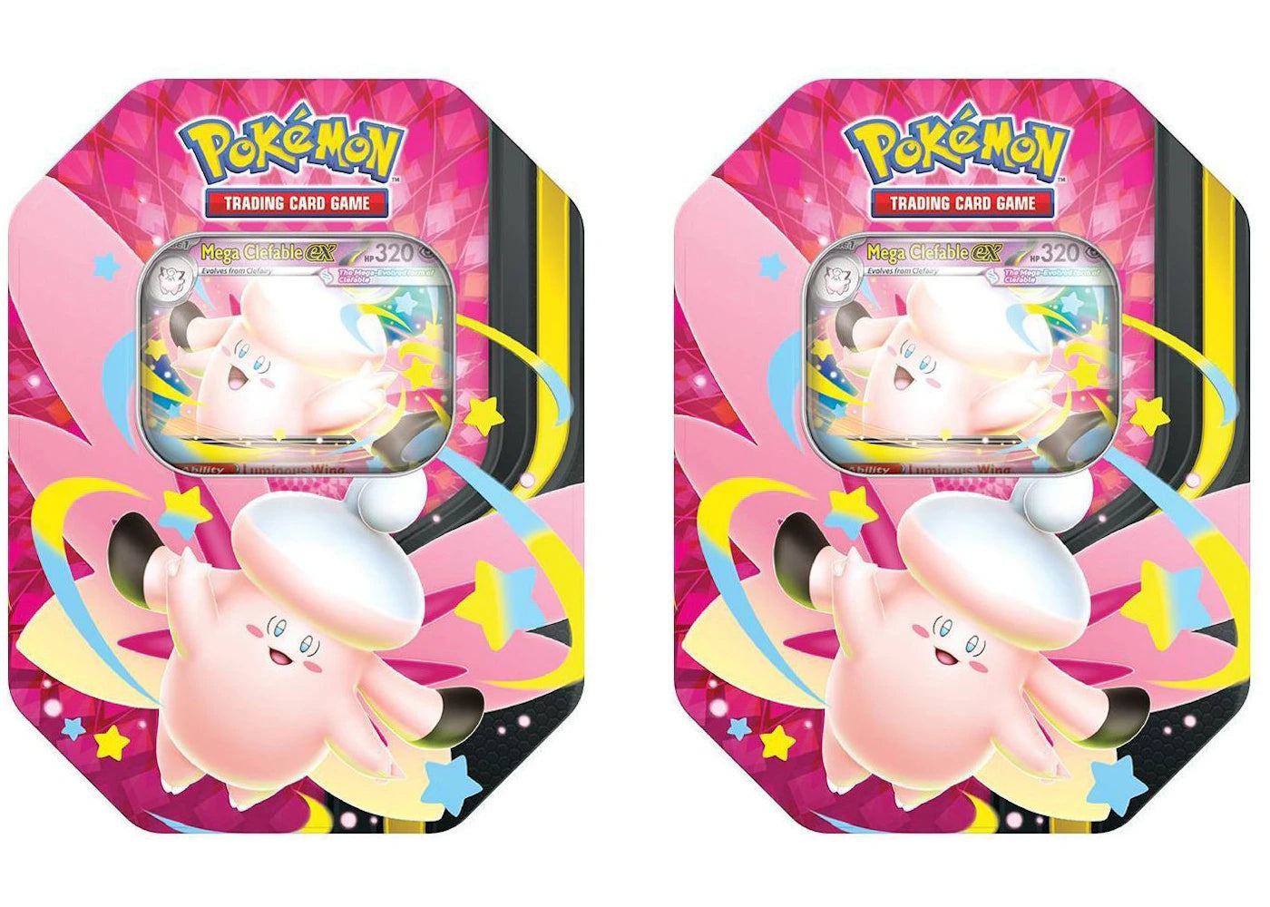 2026 Pokémon Mega Clefable Mega Moonlit Tin 2x Lot -1