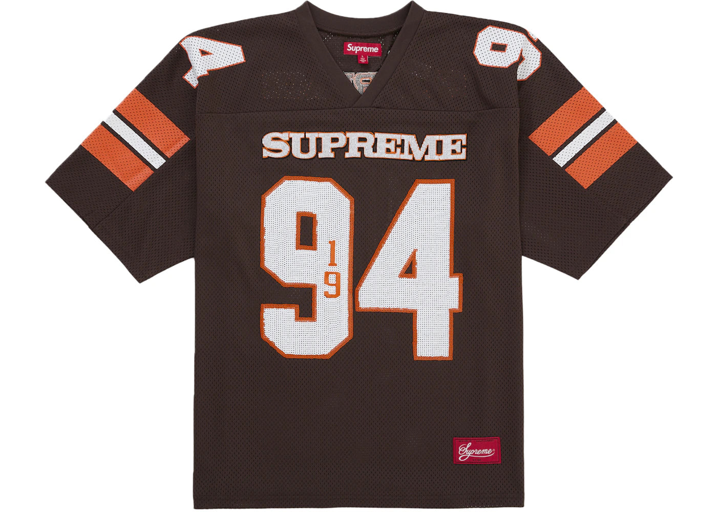 Supreme Sequin Football Jersey Brown -1