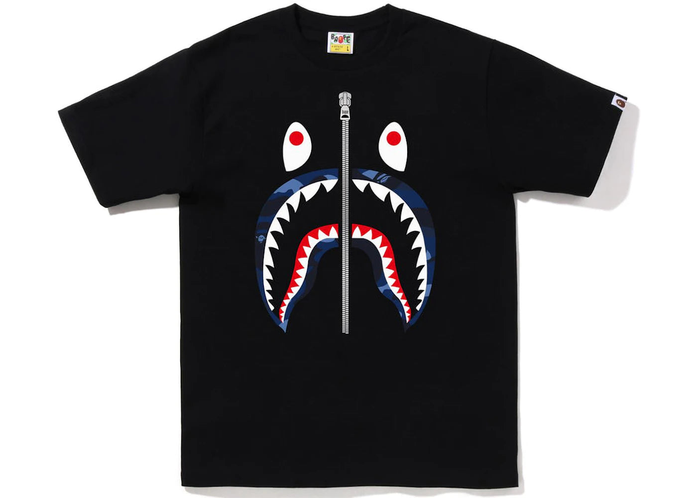 BAPE Color Camo Shark Tee (FW22) Black Blue -1