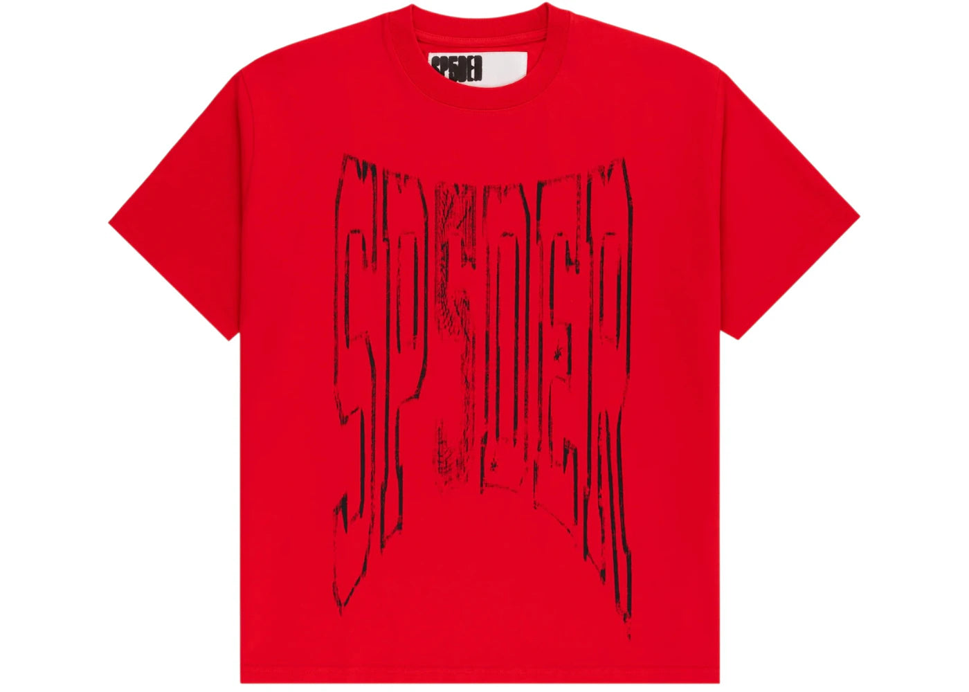 Sp5der Diffused Collegiate Tee Red -1