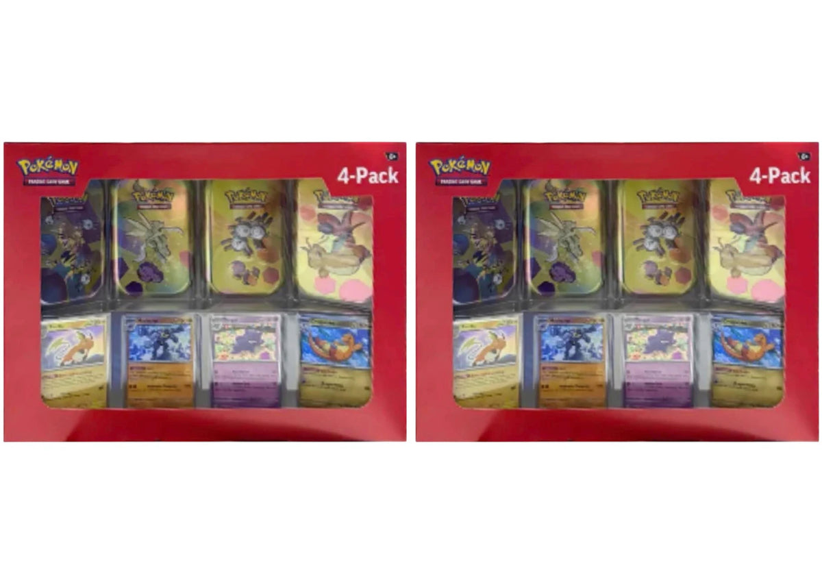 2025 Pokémon Scarlet and Violet 151 151 Mini Tin 4-Pack (Sam's Club Exclusive, Tin Art May Vary) 2x Lot -1