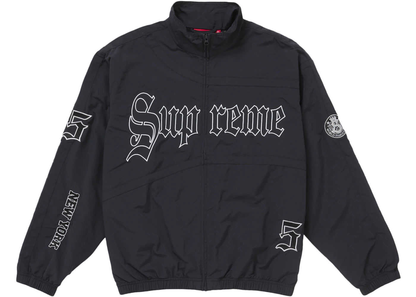 Supreme Old English Track Jacket Black -1
