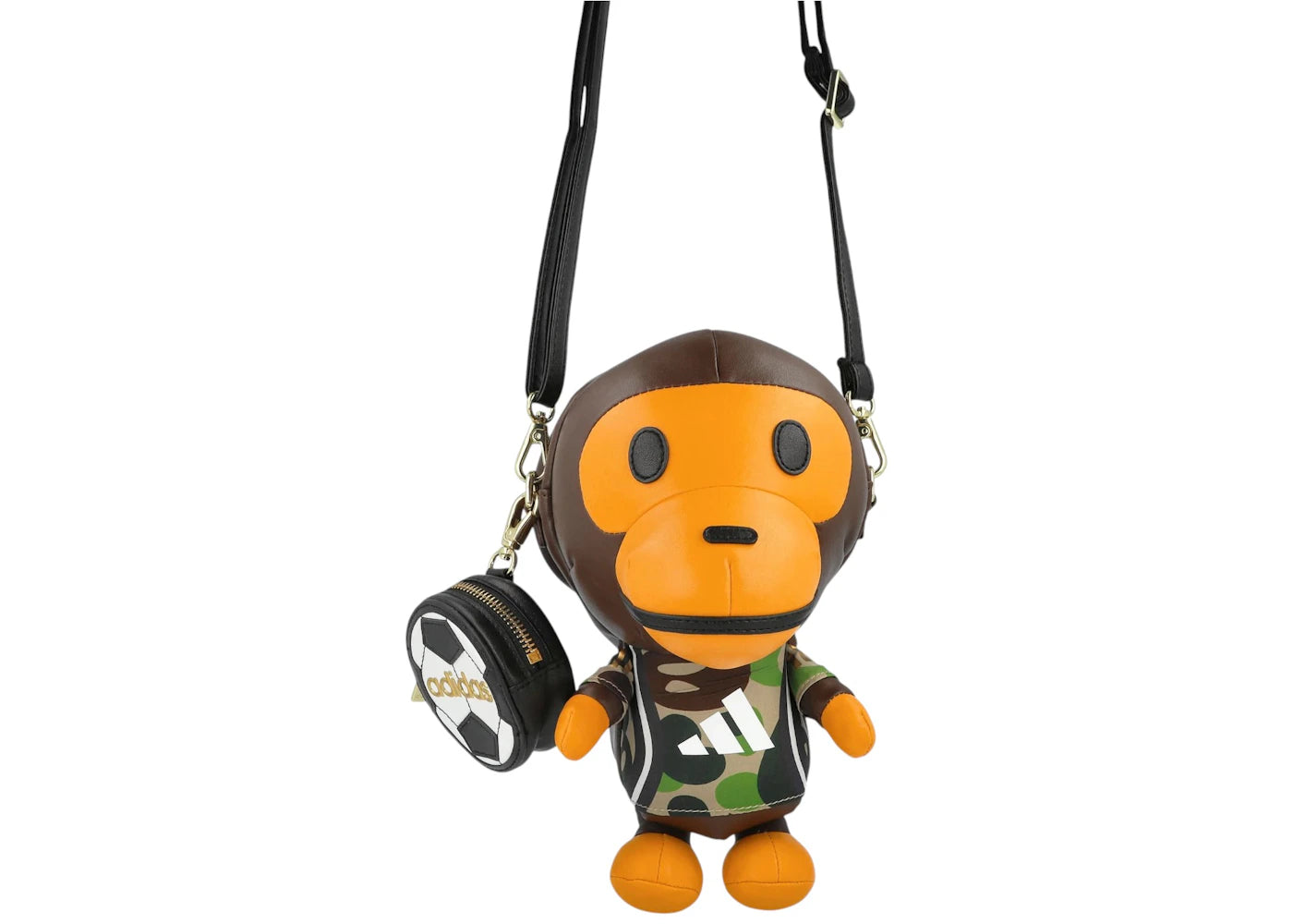 BAPE x adidas Baby Milo Shoulder Bag Brown -1