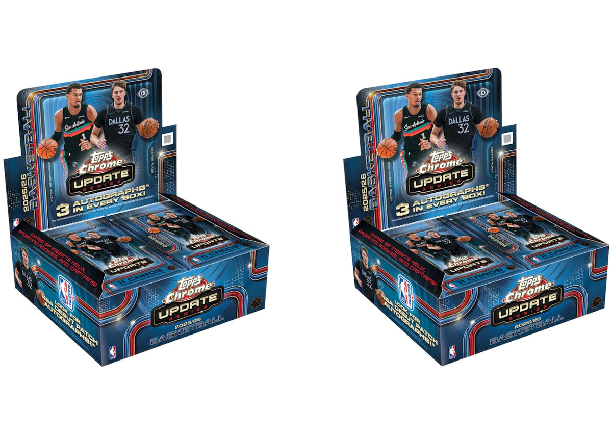 2025-26 Topps Chrome Update Basketball Jumbo Box 2x Lot -1