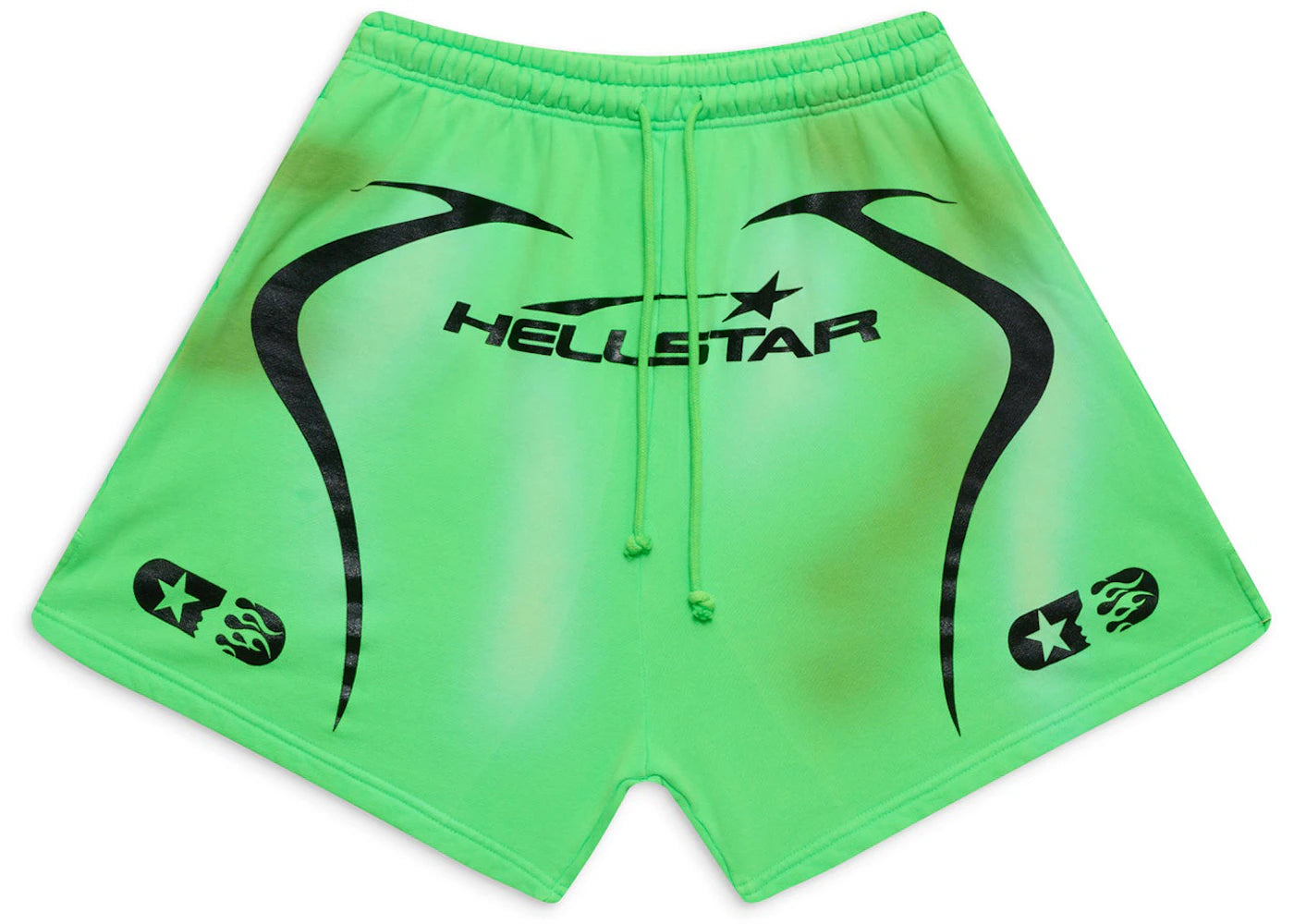 Hellstar Warm Up Shorts Neon Green -1