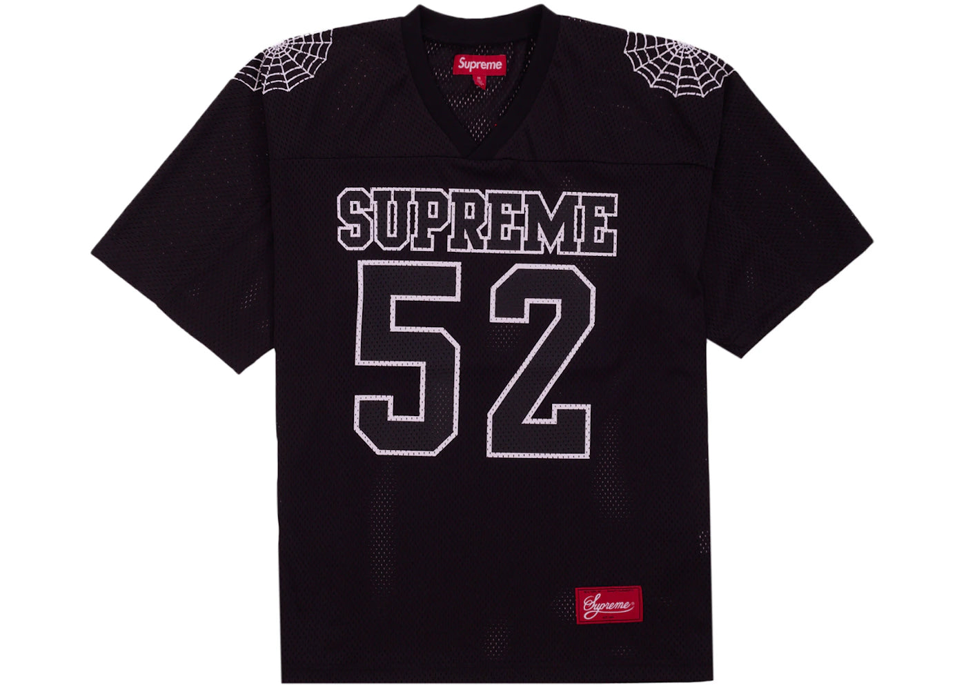 Supreme Spiderweb Football Jersey Black -1