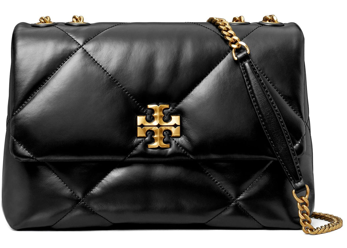 Tory Burch Kira Diamond Quilt Convertible Shoulder Bag Black -1