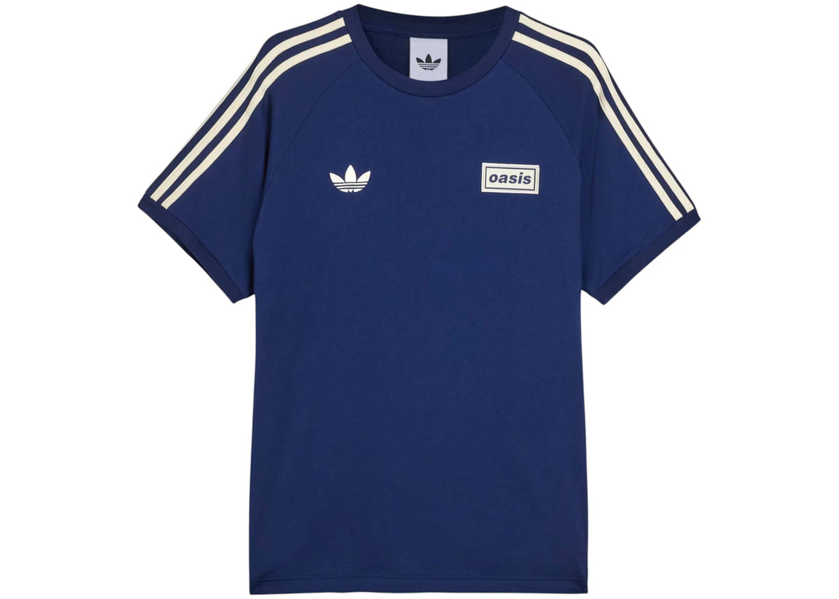 adidas x Oasis Tour 3-Stripes T-shirt Night Indigo/Cream White -1