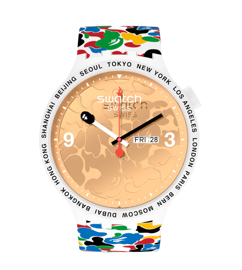 Swatch x Bape White Camo (Gold) -1