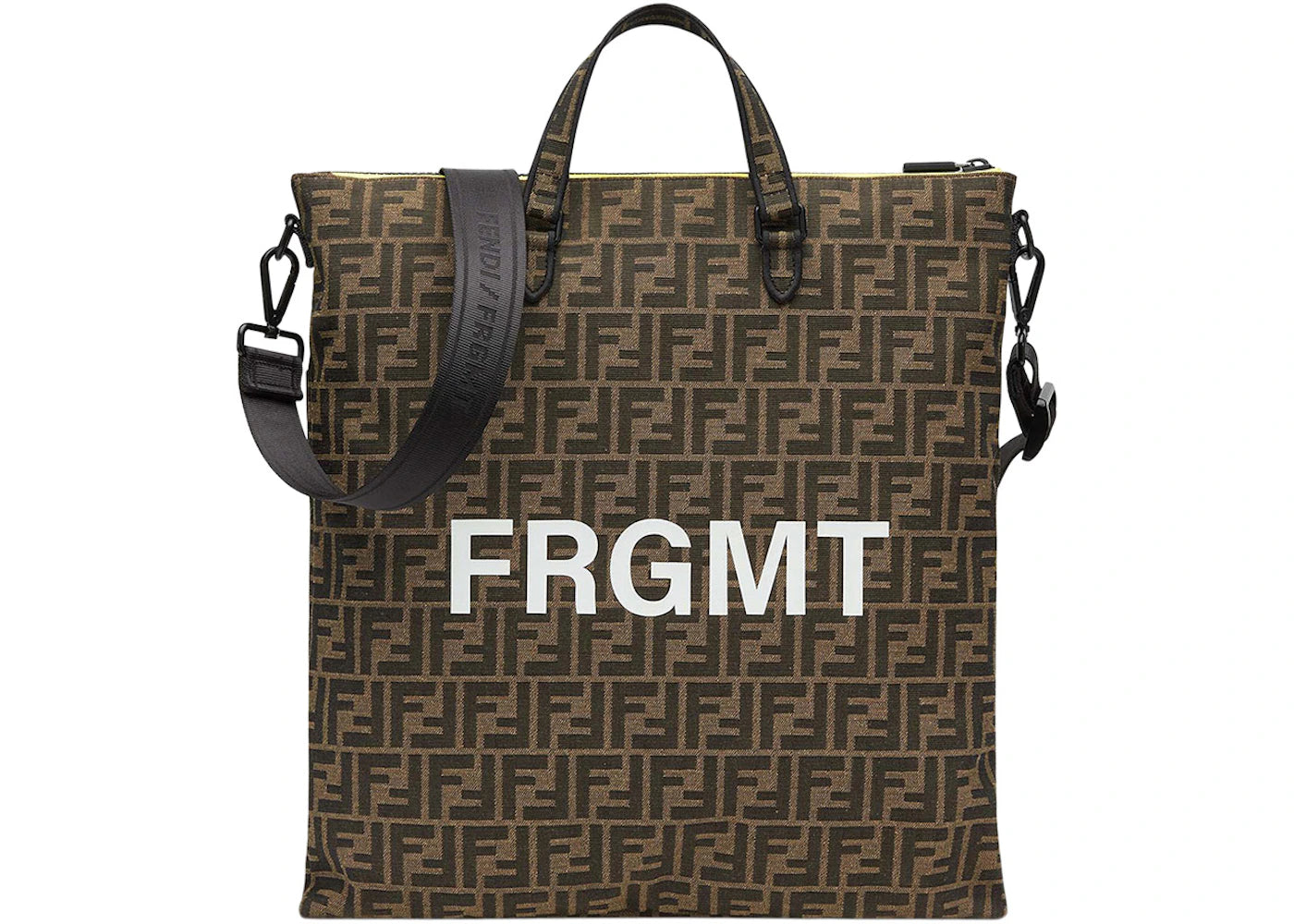 Fendi x FRGMT x Pokemon FF Fabric Bag Shopper Brown -1