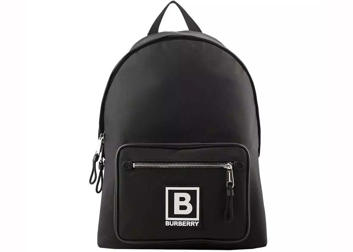 Burberry Abbeydale B Logo Backpack Black/White -1