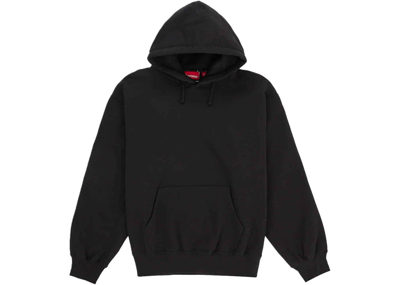 Supreme Satin Applique Hooded Sweatshirt (SS26) Black -1