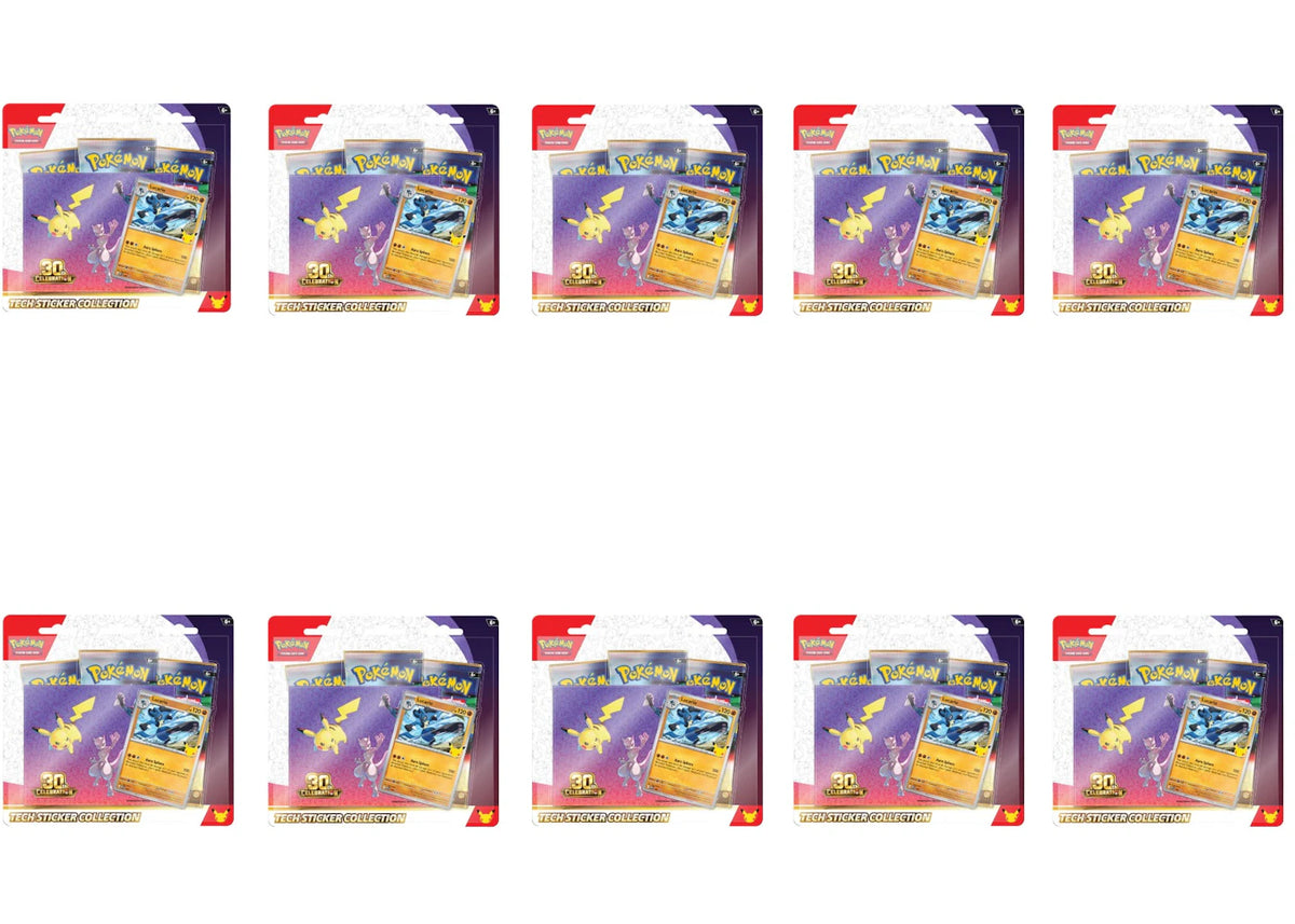 2026 Pokémon Mega Evolution 30th Celebration Tech Sticker Collection : Lucario Promo 10x Lot -1
