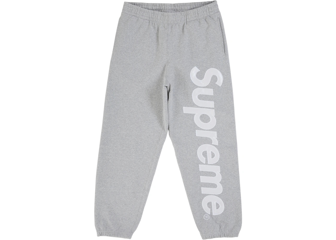 Supreme Satin Applique Sweatpant (SS26) Heather Grey -1