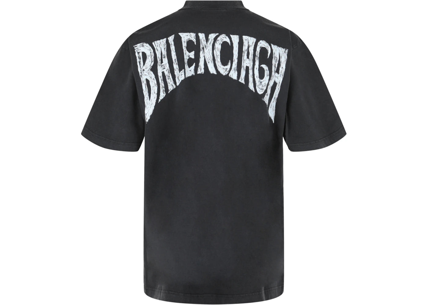 Balenciaga Hand Drawn T shirt Faded Black White -1