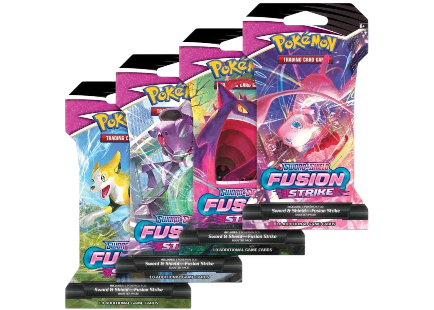 Pokémon Sword & Shield Fusion Strike Sleeved Booster Pack 4x Lot (Artwork May Vary) -1