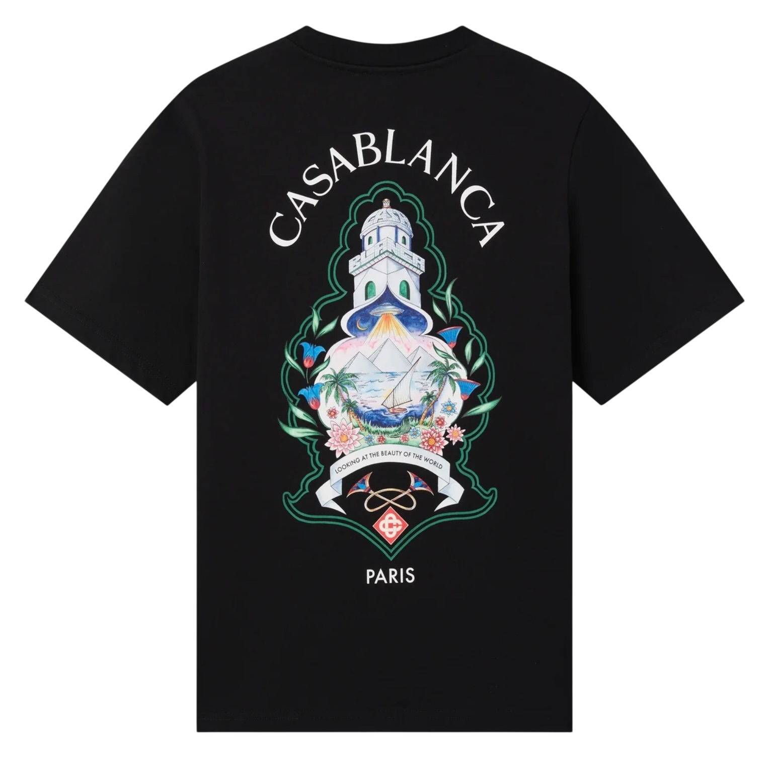 T-shirt Casablanca Hotel Emblem Black -1