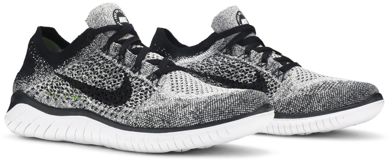Nike Free RN Flyknit 2018 Oreo (Women's)-Pair