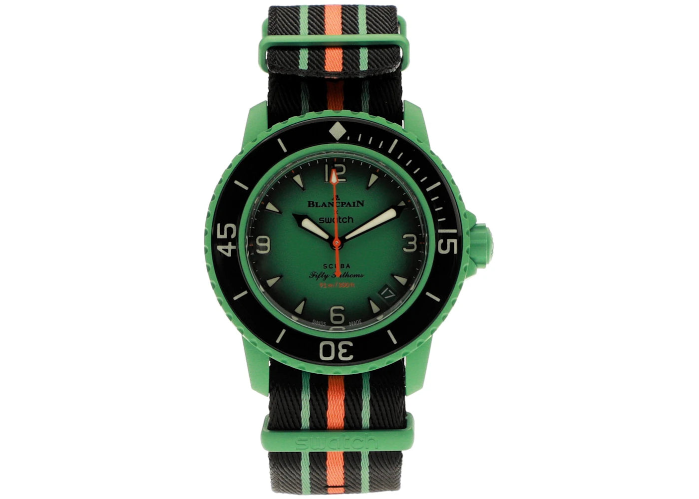 Blancpain x Swatch Scuba Fifty Fathoms Indian Ocean SO35I100 (Green) -1