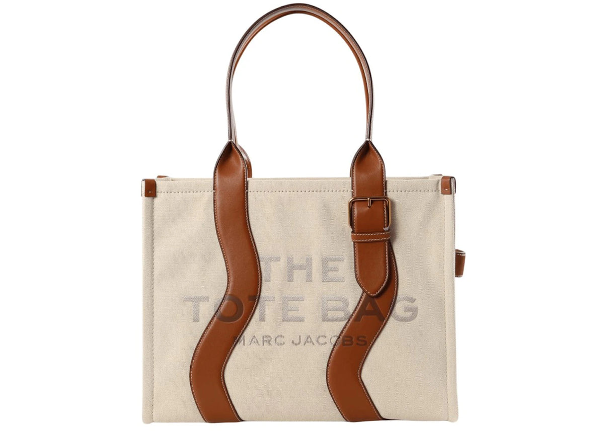 Marc Jacobs The Large Tote Wavy Canvas Tote Bag Powder Pin -1