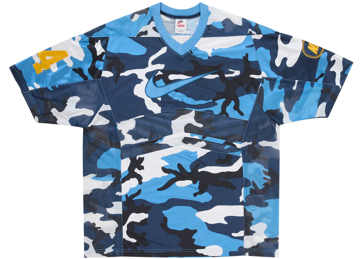 Supreme Nike Football Jersey Blue Camo -1