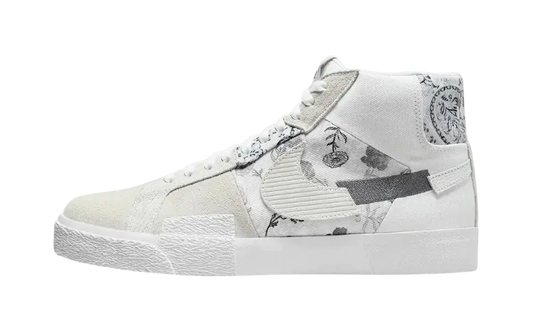 Nike SB Zoom Blazer Mid Premium Floral White Grey - MTHOR SHOP